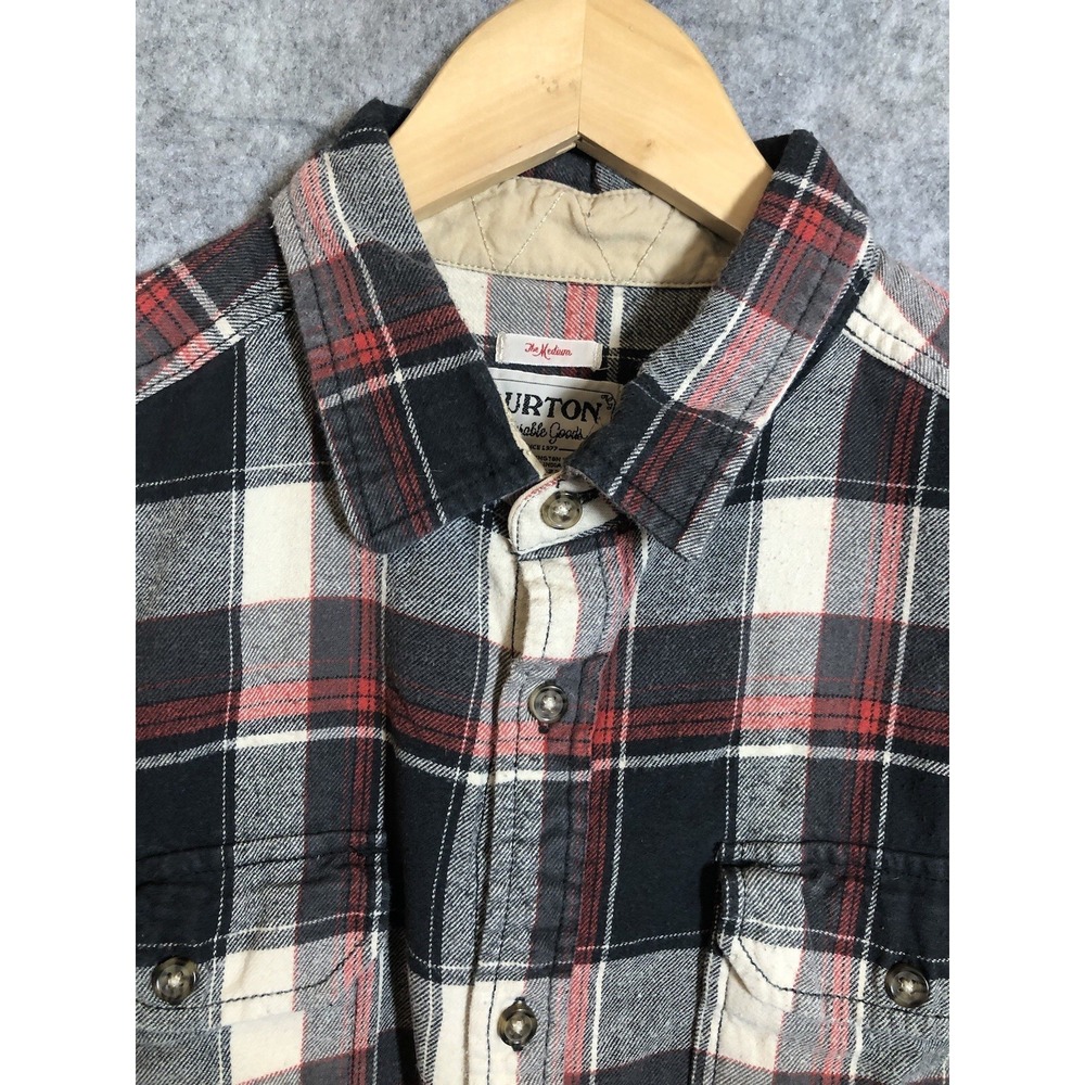 Burton Shirt Men Medium Plaid Flannel Ski Snowboard Workwear Outdoors